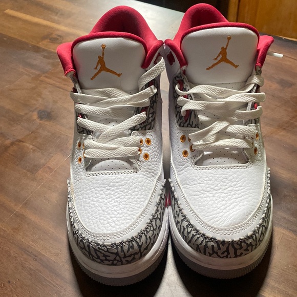 Air Jordan 3 Retro GS ‘cardinal, Color White/Red - Picture 1 of 4